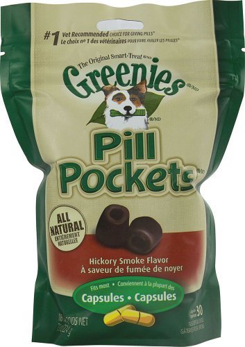 Greenie Pill Pockets Hickory Smoked 7.9 oz(Pack of 6, 30 count)