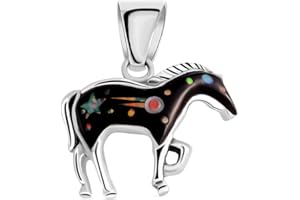 SHOP LC DELIVERING JOY Shop LC 925 Sterling Silver Black Onyx Horse Pendant Birthday Gifts for Women