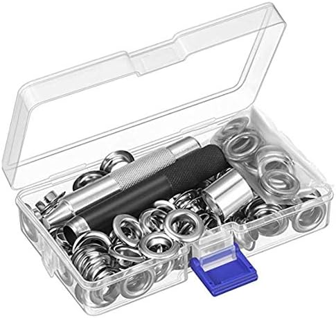 sycamorie Grommet Tool Ki- Grommet Setting Tool 100 Sets Grommets Eyelets With Storage Box (1/2 Inch Inside Diameter)