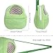 1 PCS Portable White Mesh Bag,African Hedgehog Hamster Breathable Pet Dog Carrier Bags,Handbags Puppy Cat Travel Backpack (M, White Mesh - Green)