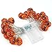 Icicle Orange Halloween Pumpkin Lights, 3D Pumpkin String Light Indoor LED Jack-O-Lantern Halloween Lights (9.51ft 20 LEDs, Battery-Powered)