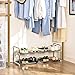 SONGMICS 2-Tier Shoe Rack, Metal Shoe Shelf, Storage Organizer, 36.2 x 11.8 x 13 Inches, Gray ULSA12G