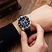 KASHIDUN Men's Watches Luxury Sports Casual Quartz Wristwatches Waterproof Chronograph Calendar Date Stainless Steel Band Black Color
