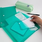 Oxford A4 Plastic Wallets Pack of 5 Assorted Colours view 6