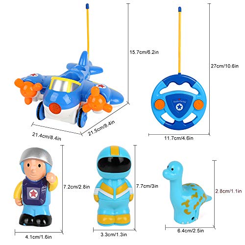 image for BeebeeRun RC Cartoon Remote Control Race Cars,2-Channel Radio Airplane