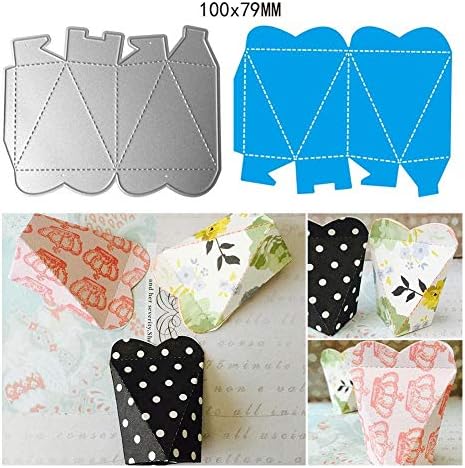 Macrorun Heart Box Cutting Dies Die Cut Stencils Embossing DIY Metal Cutting Die for Scrapbook Photo Album Paper Cards Craft Decorative