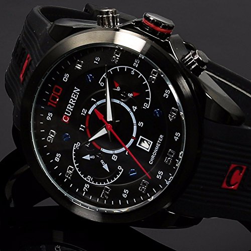 CURREN de Silicona de la Marca de Relojes Ocasionales Hombres del Reloj de 8166 de la Moda - Imagen 3