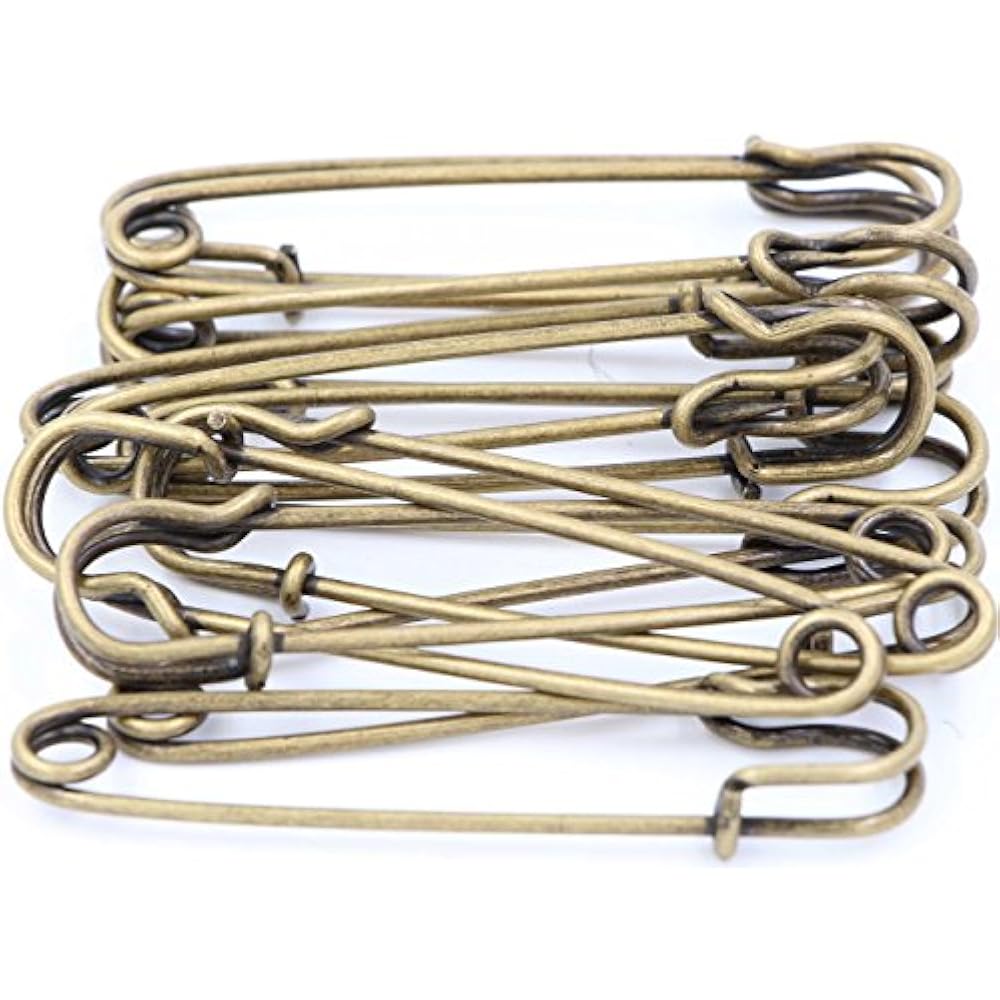 Safety Pins Large Heavy Duty 12pcs Blanket 3 Inch Stainless Steel Wire