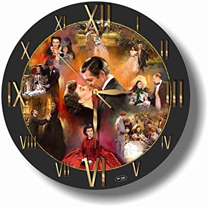 Gone with The Wind 11.4’’ Handmade Wall Clock - Get Unique décor for Home or Office – Best Gift Ideas for Kids, Friends, Parents and Your Soul Mates.