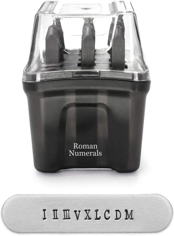 ImpressArt - Roman Numerals Metal Stamp Set (3mm), Professional Quality Stamps for Hand Stamping and Jewelry Making, Rated for Stamping Soft Metals and Stainless Steel