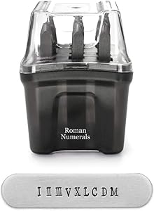 ImpressArt - Roman Numerals Metal Stamp Set (3mm), Professional Quality Stamps for Hand Stamping and Jewelry Making, Rated for Stamping Soft Metals and Stainless Steel