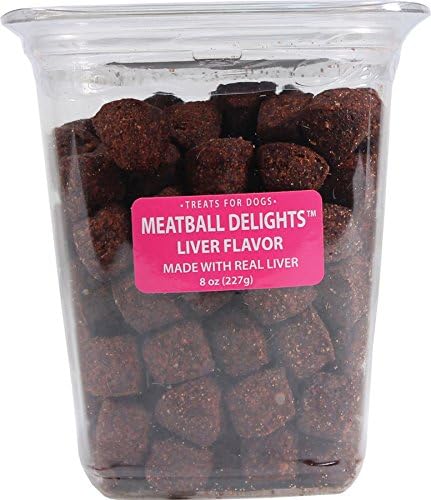 486055 Meatball Delights Dog Treats Liver, 8 Oz, 1Piece