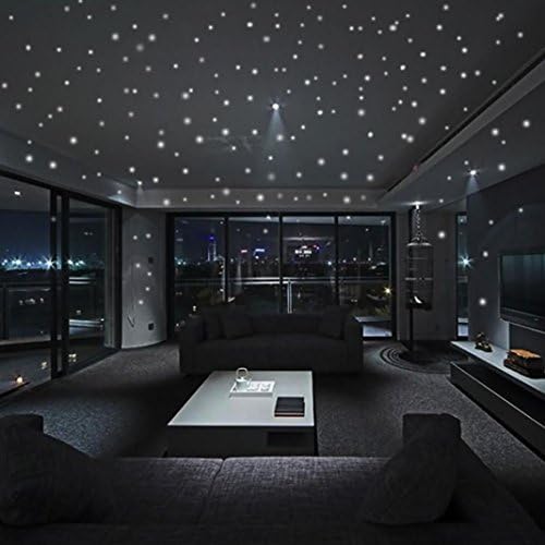 400 Pcs Round Dots Wall Stickers Glow in the Dark Luminous Star Wall Stickers Decals for Home Ceiling Wall Decorate Baby Kids Gift Nursery Room