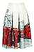 Women London Street Skater Skirt Telephone Boxes and Bus Printed A-Line Skirt