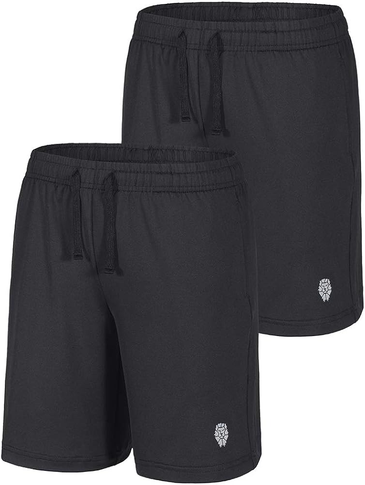 PIQIDIG Youth Boys' Loose Fit Athletic Shorts Quick Dry Active Shorts with Pocket: Clothing