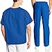 Cherokee Mens Workwear Scrub Set Medical/Dentist Uniform V-neck Top & Cargo Pant (Royal, X-Large)