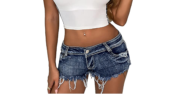 Womens Sexy Low Rise Mini Denim Shorts 