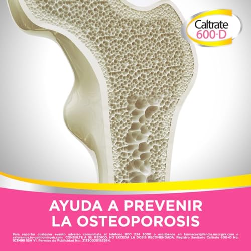 Caltrate Suplemento de Calcio 600 +D 600mg / 400 UI Frasco con 30 tabletas