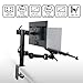 2-in-1 FLEXIMOUNTS D1DL Full Motion Dual Arm Desk Monitor Laptop Mount Stand Fits 10