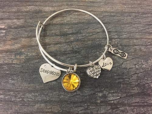 LParkin Gifts For Stepmom Bonus Mom Bangle Bracelets Wedding Gift Thank You For Standing By My Side Today And Always Bracelet