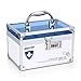 AZDENT Combination Lock Box for Medication Compartments Medicine Storage Box First Aid Box Blue