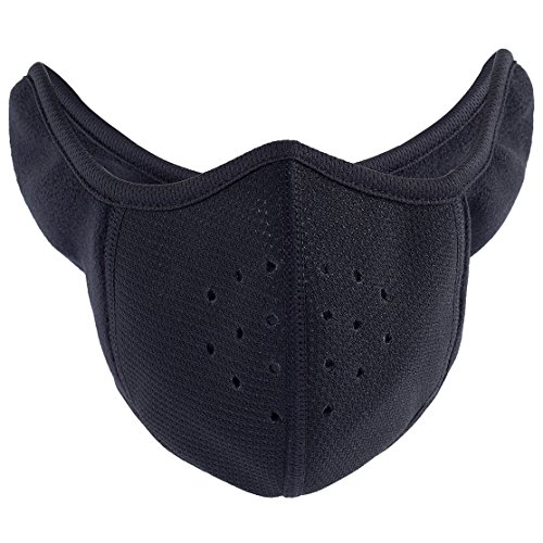 ChinFun Balaclava Windproof Tactical Winter Half Face Ski Mask Keep Warm for Skiing Snowboarding Motorcycling Cold Weather Cycling Face Mask Breathing Holes Black