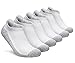 TM-MZS02-WHG_M Tesla Men's 6-Pack Atheltic No Show Socks Cushioned Comfort w Mesh TM-MZS02