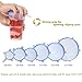 six-qu Silicone Storage Covers, 6-Pack of Various Sizes Silicone Stretch Lids for Can, Jar, Glassware, Food Saver Covers Safe in Dishwasher, Microwave and Freezer(Blue), cookware_set, cookset