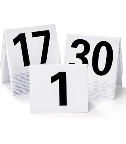 Stainless Steel Table Numbers 1-10, 2.76 X 2.76 Inch Tent Style Number Signs, Heavy-Duty Metal Table Number Cards For Restaurant, Cafe, Hotel, Large