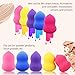 BEAKEY 5+1 Pcs Makeup Sponge & Pocket Makeup Mirror, Multi-Colored Foundation Blending Sponges Gourd-Shaped, for Applying Liquid Foundation, Cream, Powder