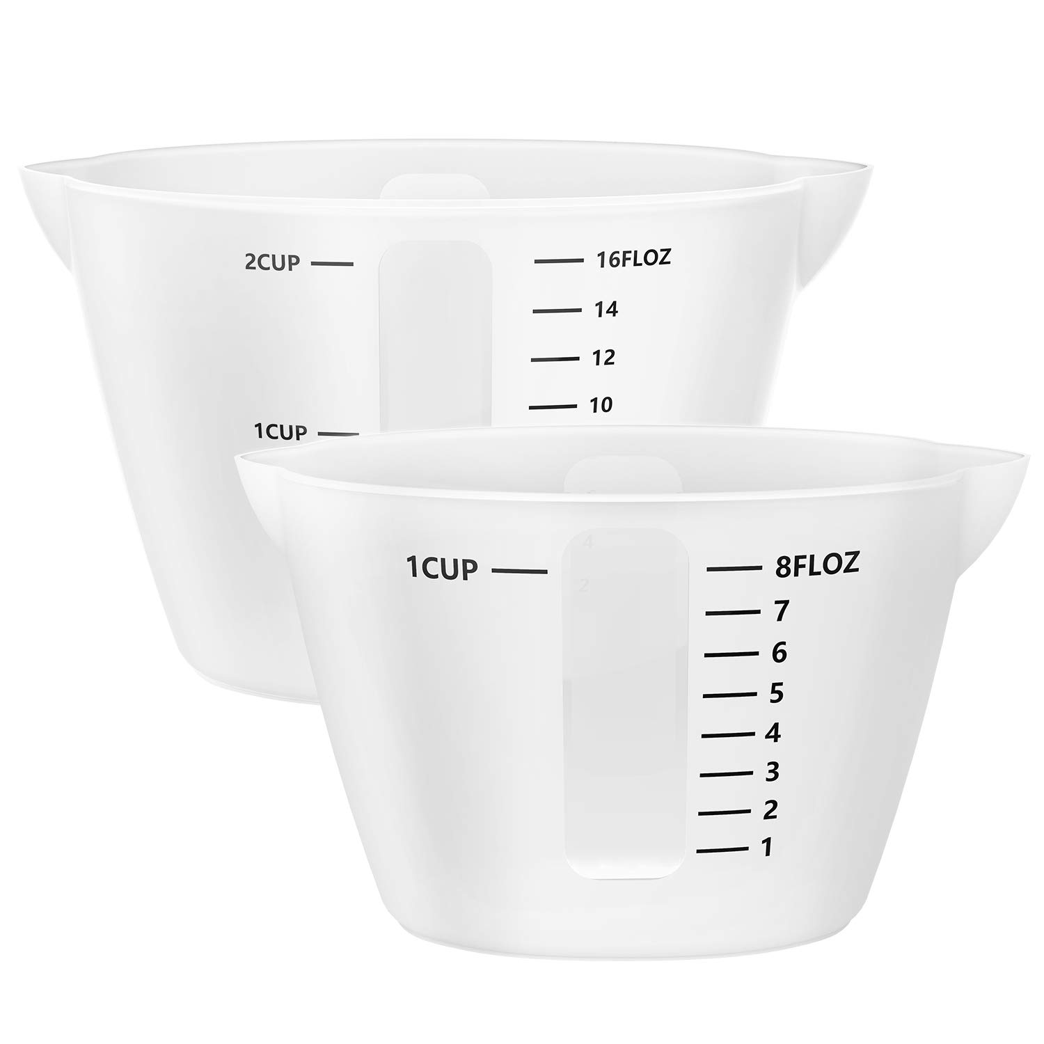 Gartful 500ml & 250ml Large Silicone Measuring Cups, Resin Mixing Cups for Epoxy, Jewelry Casting Molds, Acrylic Paint Pouring, Cup Making, Nonstick Reusable Craft Measuring Cups, 16oz & 8oz, Set of 2