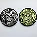 SpaceAuto Bundle 2 Pieces Death Skull War Chief USA Indian Army Military Tactical Morale Desert Badge Hook & Loop Embroidery Patch 3.5