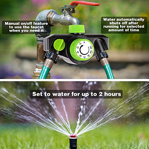 Kasonic Mechanical Watering Timer, 2 Ways Use, Durable High Impact