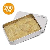 200 Pieces Pipe Screens Brass Screens Filters, Premium 3/4 Inch Pipe Filters with Metal Box