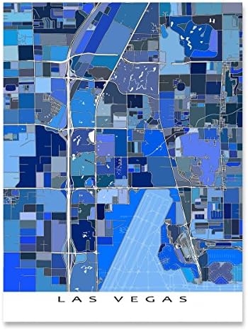 Las Vegas Map Print, Nevada, The Strip, City Wall Art
