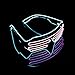 Light Up EL Wire Neon Shutter Glasses Flashing LED Rave Sunglasses for 80s, EDM, Parties Decorations(Blue+Pink)