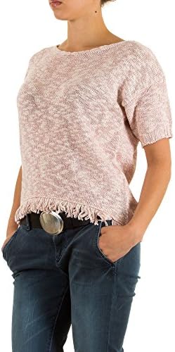 Women's Pullover Rinascimento shortarm fine knitted pink M