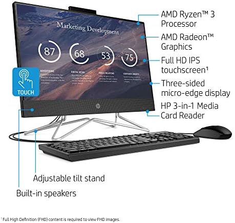 HP 22-DF AMD Ryzen 3 3250U 8GB 1TB HDD 21.5-Inch Full HD Touch Screen All-in-One PC 2 HP 22-DF AMD Ryzen 3 3250U 8GB 1TB HDD 21.5-Inch Full HD Touch Screen All-in-One PC