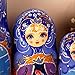 Moonmo 7pcs Beautiful Flower Handmade Wooden Russia Nesting Dolls Gift Russian Nesting Wishing Dolls Matryoshka Traditional