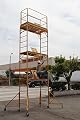 Scaffold Rolling Tower Standing at 17' High with Hatch Deck Guard Rail and U Lock Brace CBM1290