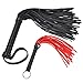 Keria Horse Riding Crop,Soft Faux Leather Harness Handle Riding Crop with Extra Small Black Red One