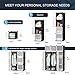 KOUSI Portable Closet Clothes Wardrobe Bedroom Armoire Storage Organizer with Doors, Capacious & Sturdy, Black (5 Cubes&1 Hanging Section)