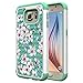 Galaxy S6 Case, Eflistone(TM) Samsung Galaxy S6 Beautiful Flower Pattern Design Slim Fit Cover with Soft TPU Hybrid Shockproof Protective Hard Case Cover for Samsung Galaxy S6 (case-6)