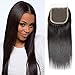 Lace Closure Straight Closure Human Hair Lace Closure Brazilian 12A Unprocessed Straight Hair 4x4 HD Lace Closure Free Part Natural Black Color(14