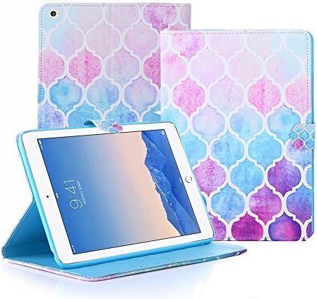 iPad Air 2 Case, iTrendz Vintage [Wallet Case][Card Slot][Smart Case] PU Leather Flip Case Cover Stand[Magnetic Closure][Auto Sleep/Wake] For iPad Air 2 / iPad 6th Generation, Colorful Laterns