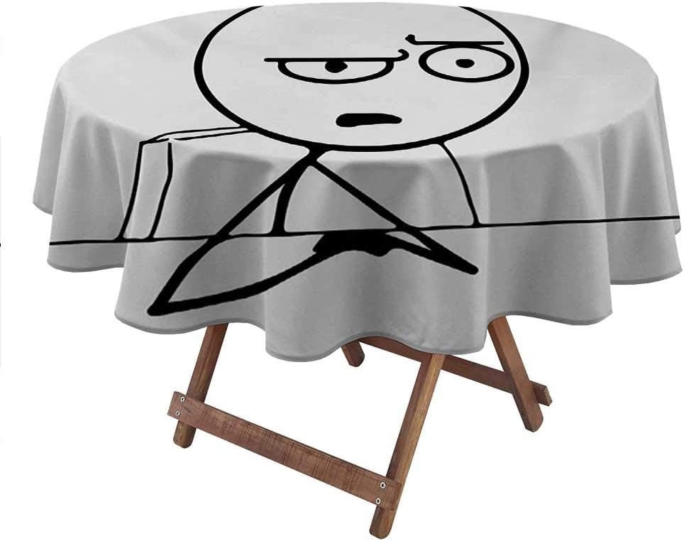 shirlyhome Round Outdoor Tablecloth Humor Tablecloth So What Guy Meme