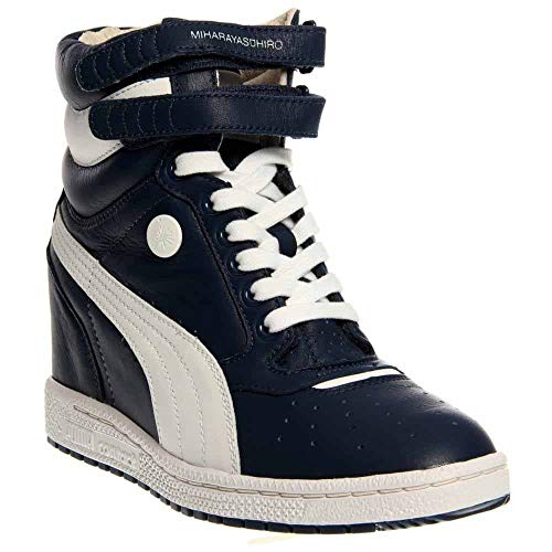 PUMA Women's MY/66 Wedge Sneaker,Dark Denim/White,5.5 B US