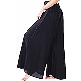 LOFBAZ Women's Wide Leg Palazzo Pants Yoga Lounge Hippie Harem Flowy Trousers