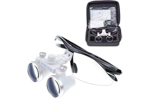 COSPNT 3.5X Binocular Ultralight Loupe Surgery Surgical Magnifier Medical Operation Loupe Glasses for Surgery Angle Adjustable (Black)