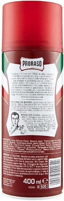 Espuma De Afeitar De Sándalo Y Manteca De Karité Para Barbas Duras - 300 Ml. 380 g